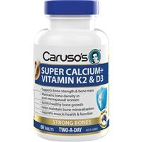 Caruso’s Super Calcium + Vitamin K2 & D3 60 Tablets