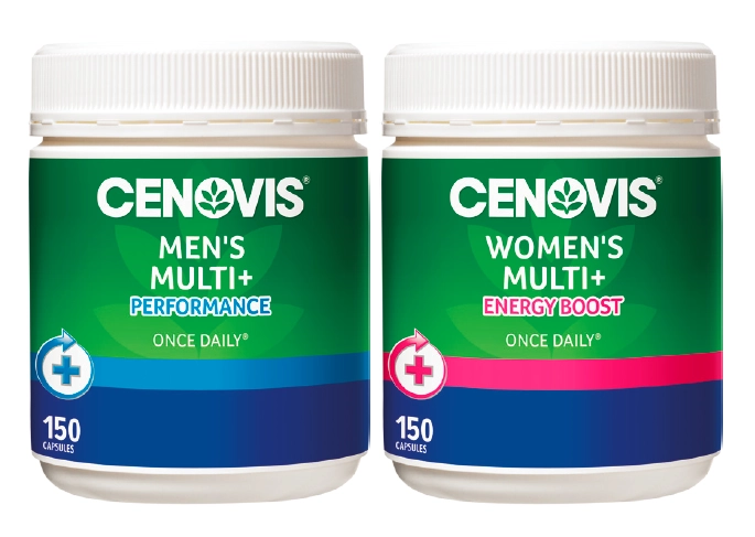 Cenovis Men’s Multi+ Performance or Women’s Multi+ Energy Boost 150 Capsules