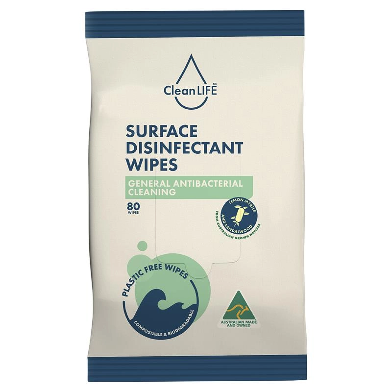 CleanLIFE Surface Disinfectant Wipes 80 Pack