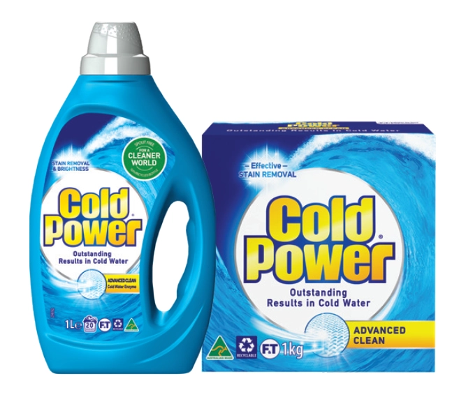 Cold Power Advanced Clean Laundry Liquids 1 Litre or Powder 1kg