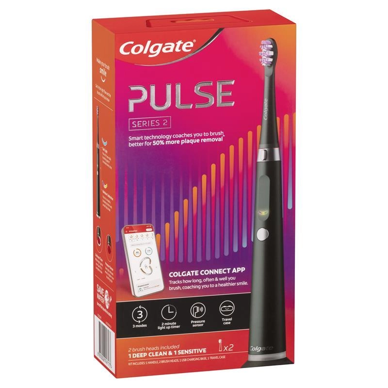 Colgate Power Toothbrush Series 2 Pulse Deep Clean & Sensitive Black