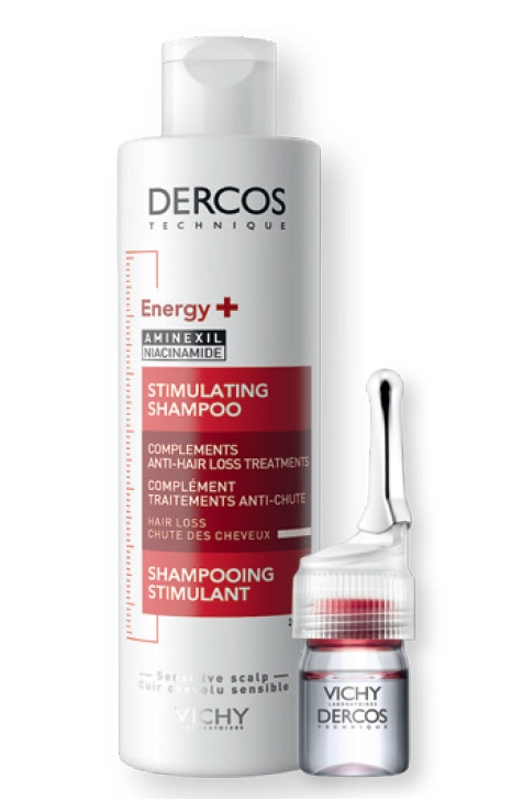 Dercos Energising + Stimulating Shampoo or Aminexil Pro 5