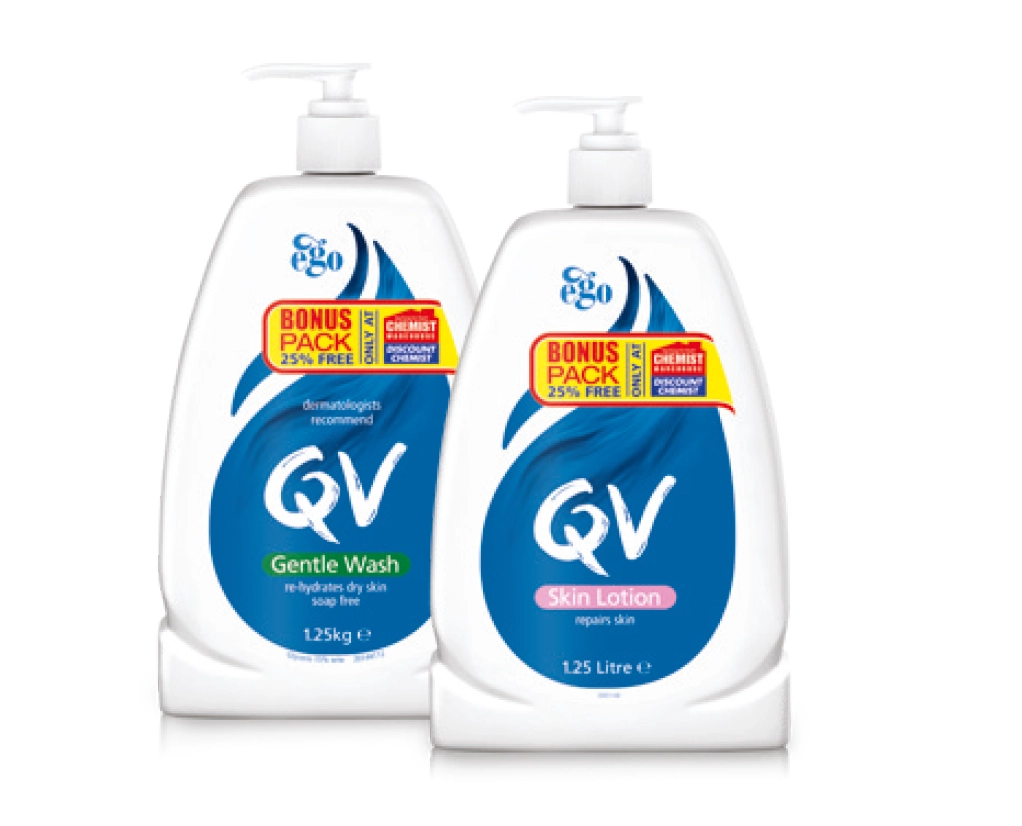 Ego QV Gentle Wash 1.25kg or Skin Lotion 1.25 Litre