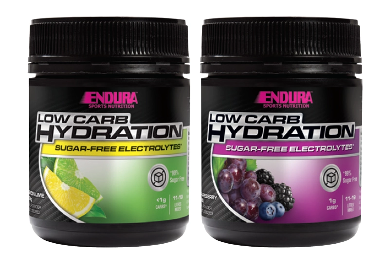 Endura Low Carb Hydration Lemon Lime or Grapeberry Flavour 128g Powder