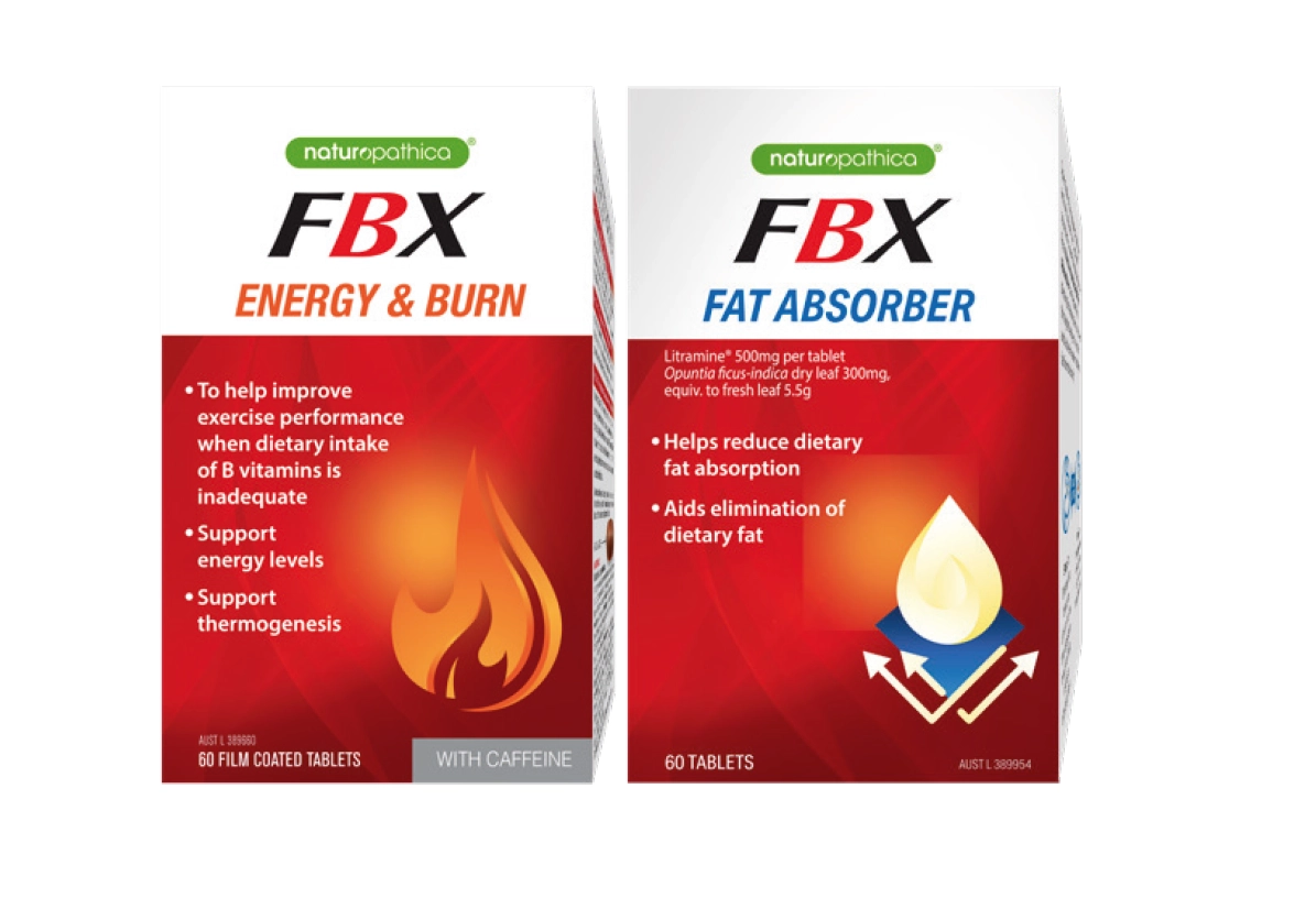 FBX Energy & Burn or Fat Absorber 60 Tablets