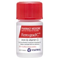 Ferro-Grad C Iron & Vitamin C 30 Tablets