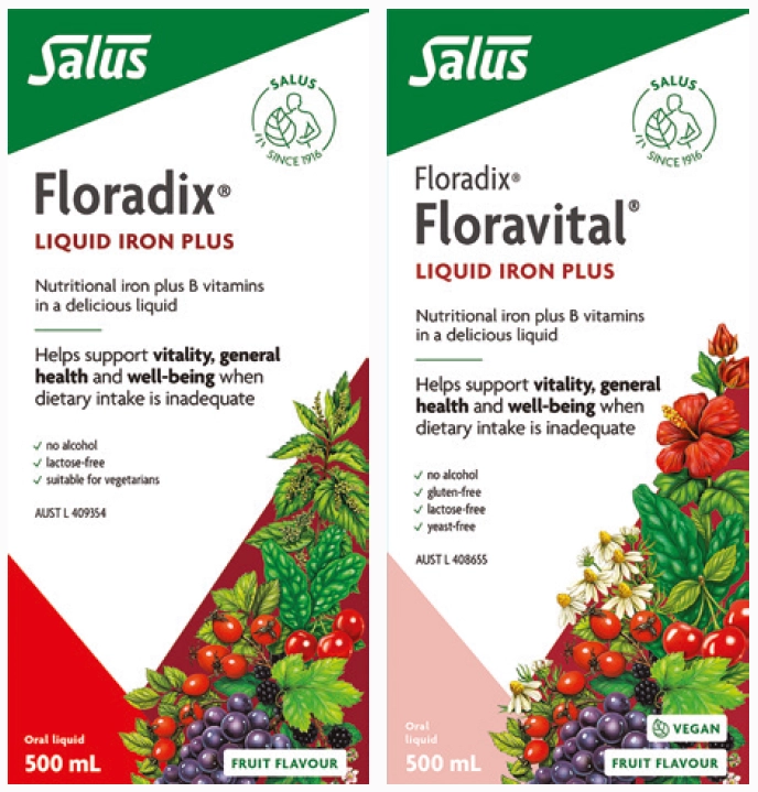 Floradix Floravital or Liquid Iron Plus 500ml