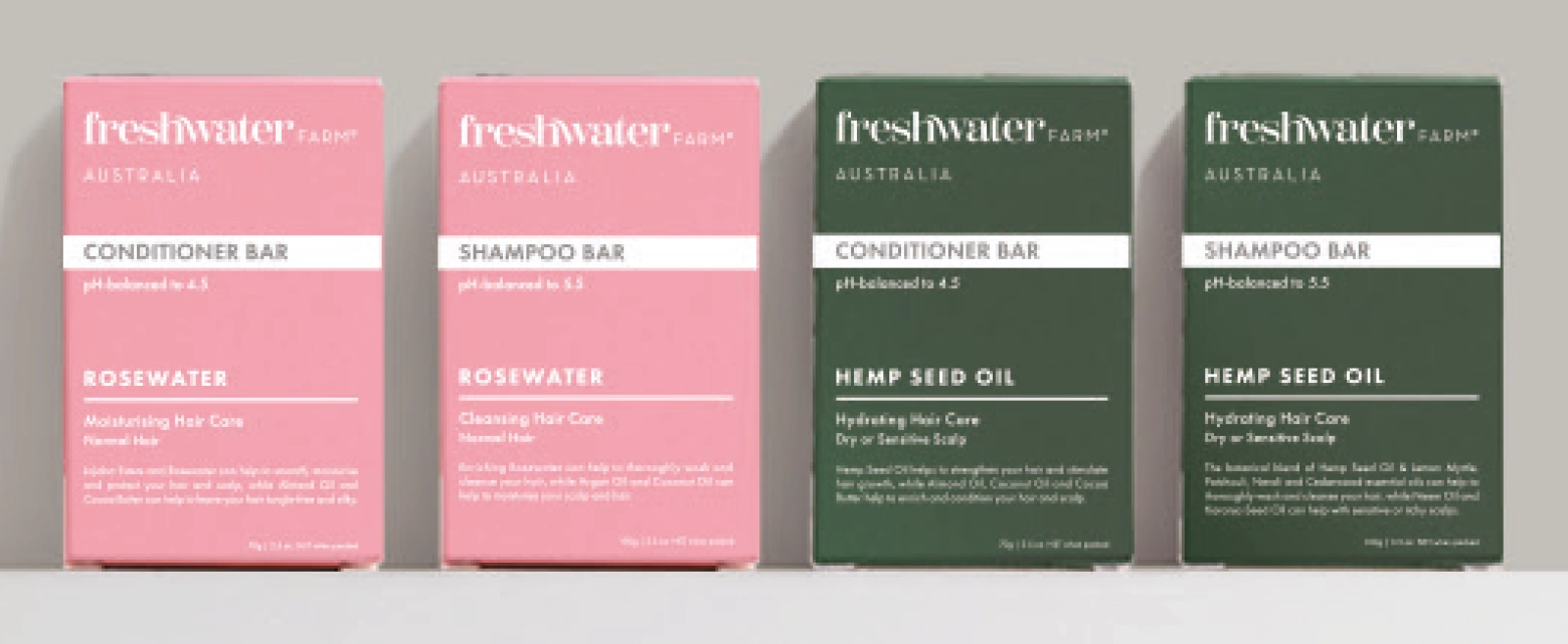 Freshwater Farm Haircare Bar Range