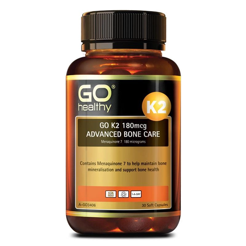 GO HEALTHY K2 180MCG ADVANCED BONE CARE 30 SOFT CAPSULES