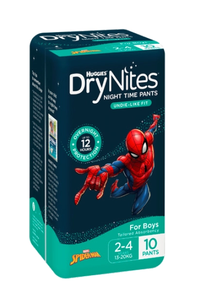 Huggies DryNites Boy 2-4 Years 10 Pack