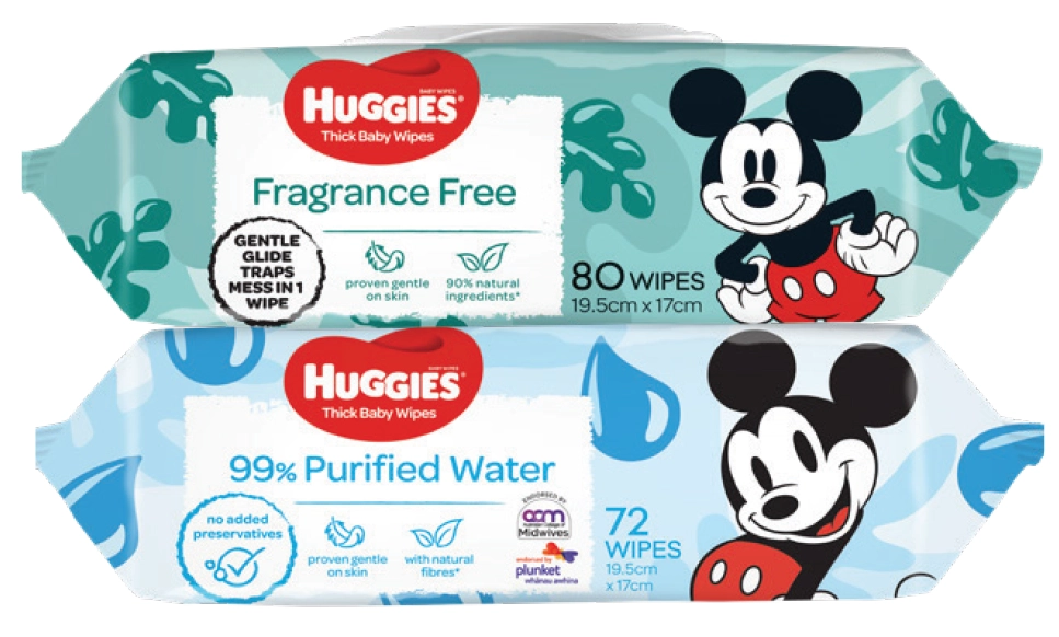 Huggies Fragrance Free Wipes 80 Pack or 99% Purified Water 72 Pack