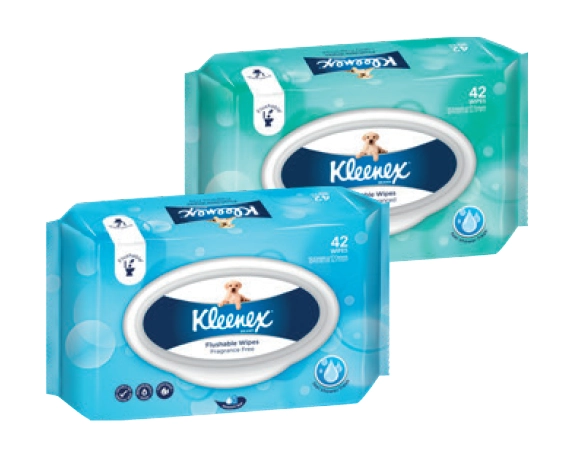 Kleenex Flushable Wipes 42 Pack Assorted Variants