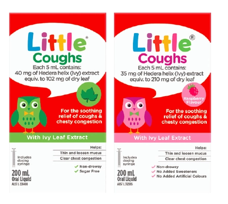 Little Coughs Original Flavour or Raspberry Flavour 200 mL