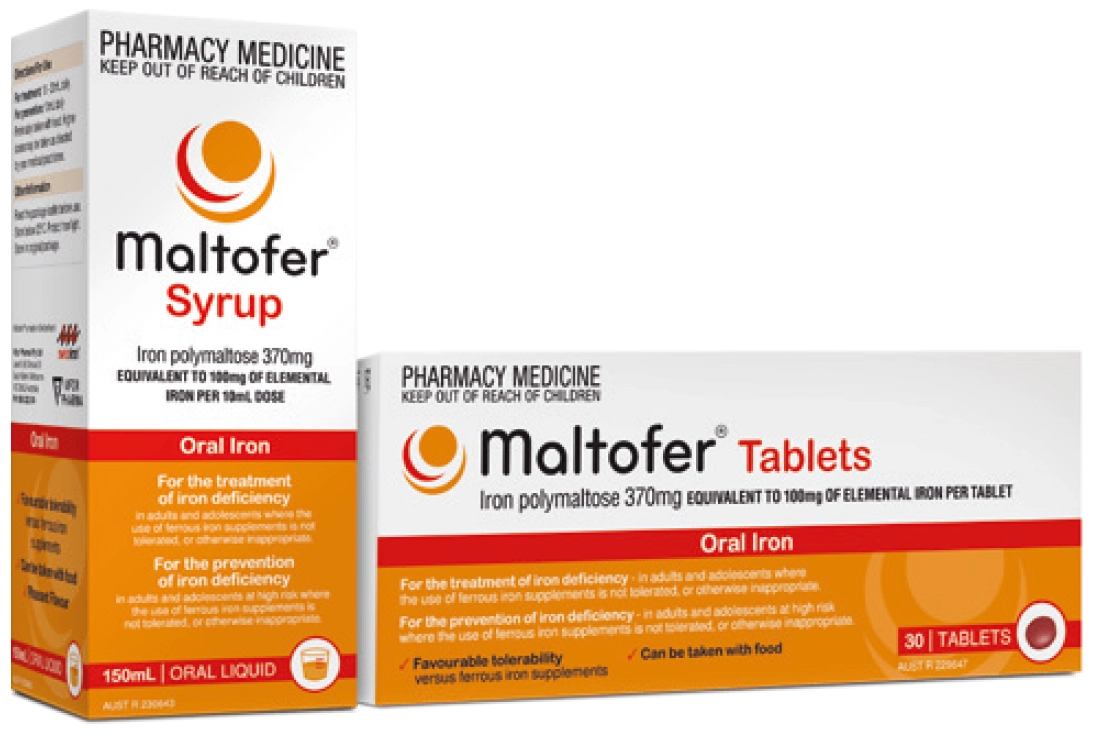 Maltofer Oral Iron 100mg Syrup 150ml Liquid or 30 Tablets