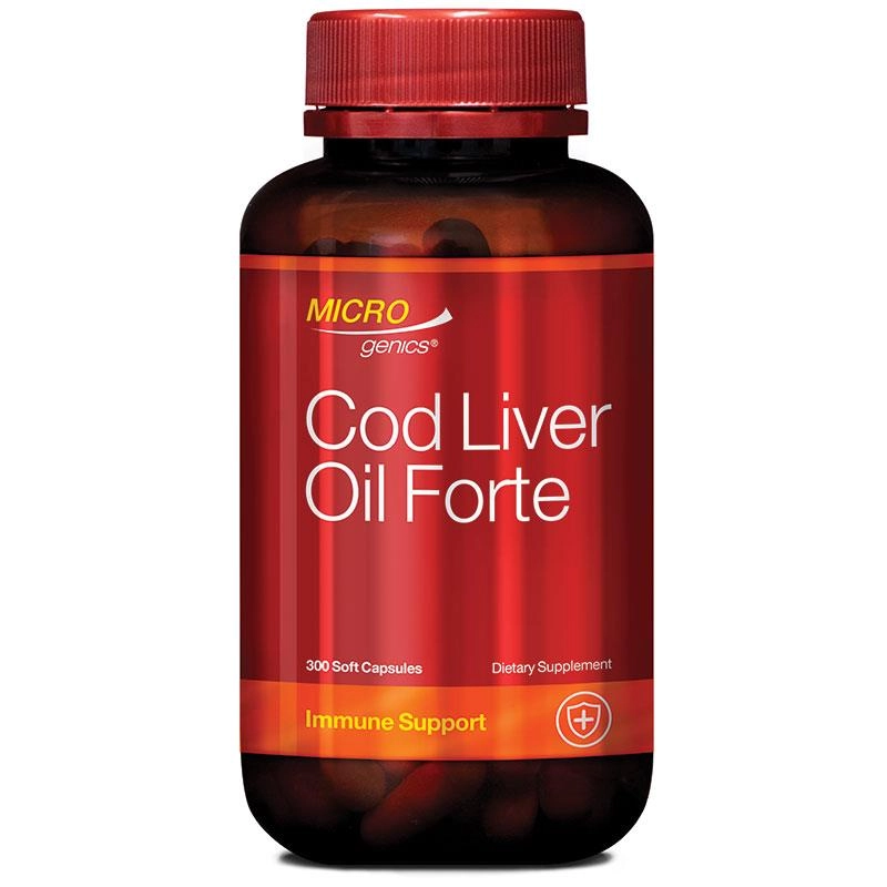 Microgenics Cod Liver Oil Forte 300 Capsules