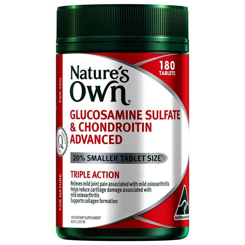 Nature’s Own Glucosamine Sulfate & Chondroitin Advanced 180 Tablets