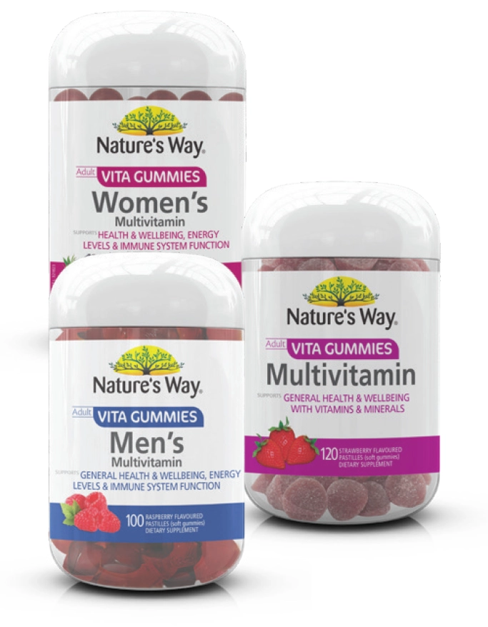 Nature's Way Adult Vita Gummies Women's, Men's Multivitamin 100 Pastilles or Multivitamin 120 Pastilles