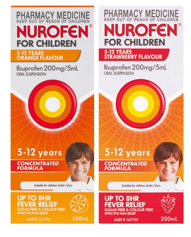 Nurofen for Children 5-12 Years Orange or Strawberry 200ml