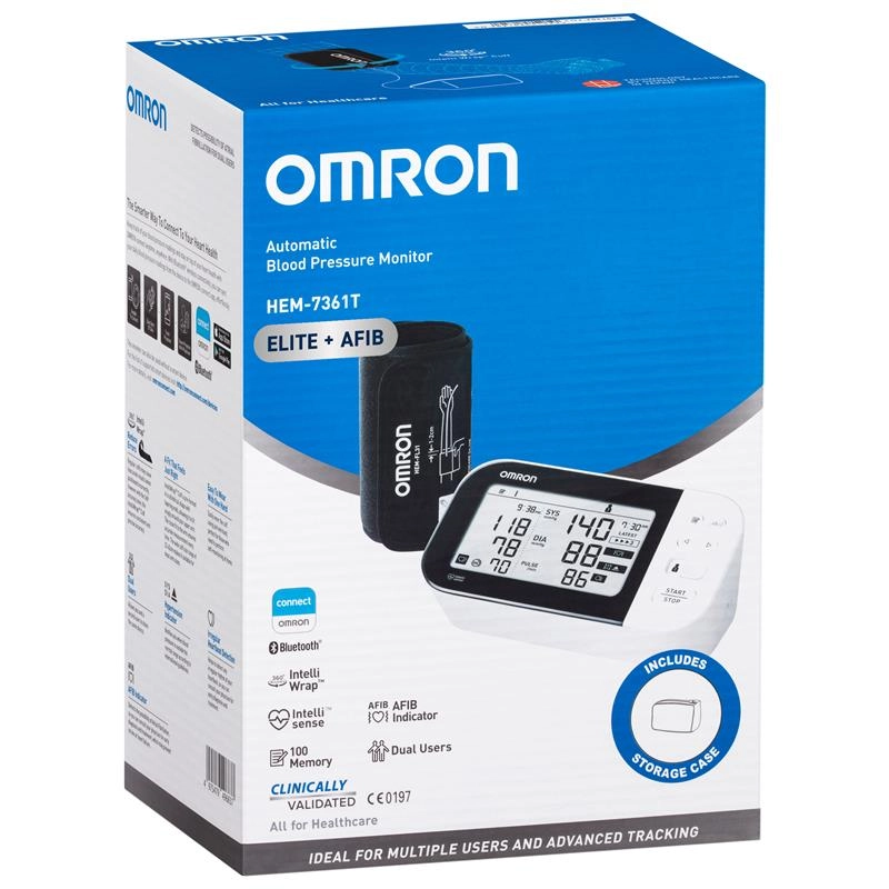 Omron HEM-7361T Blood Pressure + AFIB Monitor Bluetooth