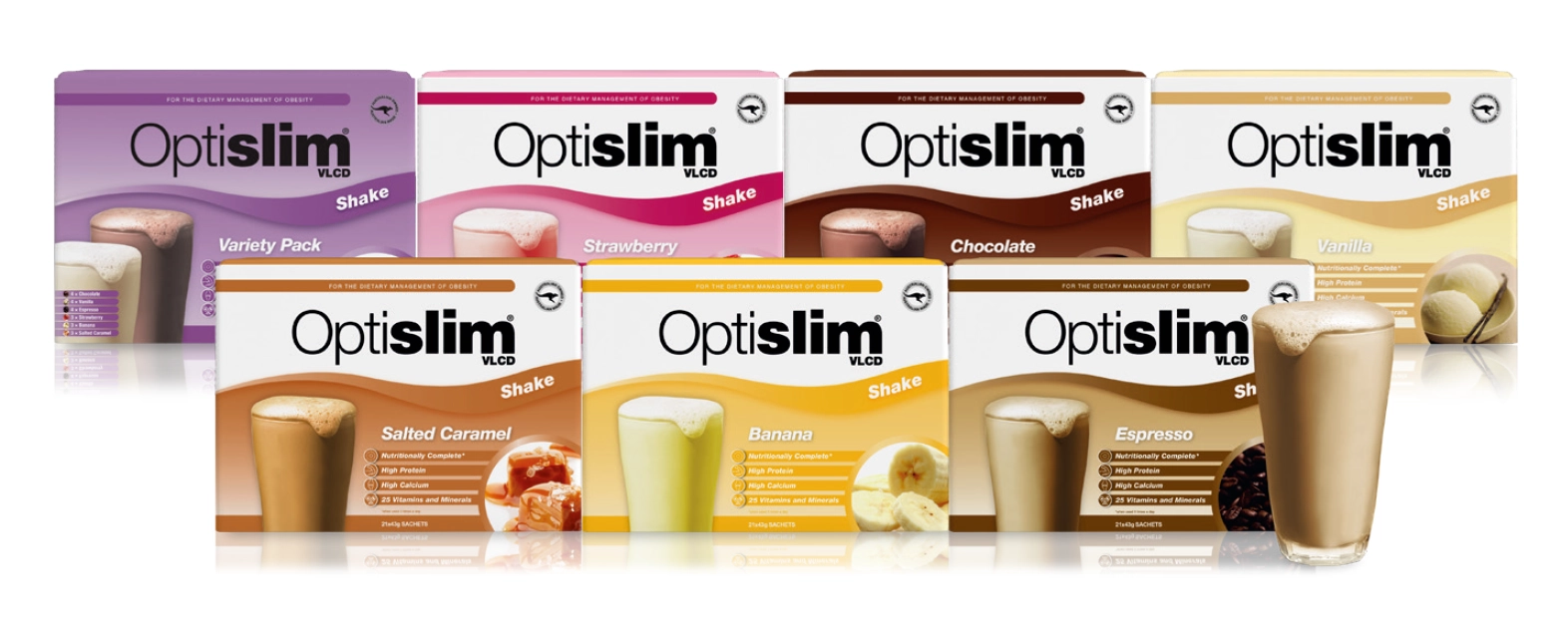 Optislim VLCD Meal Replacement Shake 21 X 43g Assorted Variants