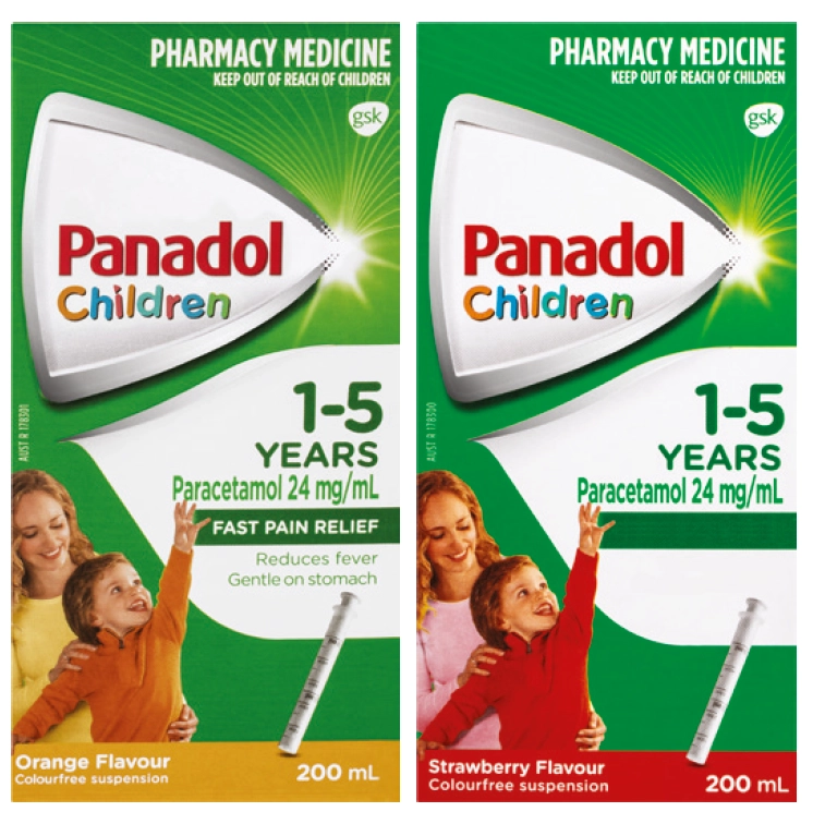 Panadol Children 1-5 Years Orange or Strawberry 200ml