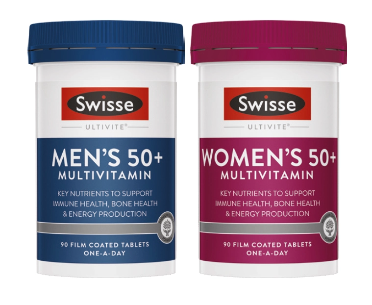 Swisse Ultivite Men’s or Women’s 50+ Multivitamin 90 Tablets