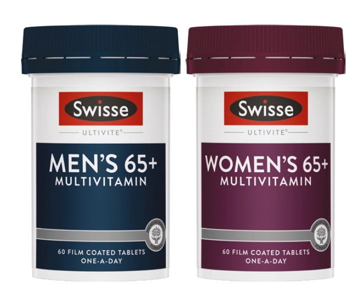 Swisse Ultivite Men’s or Women’s 65+ Multivitamin 60 Tablets