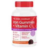 The Iron Company Iron + Vitamin C Gummies Orange 30 Gummies