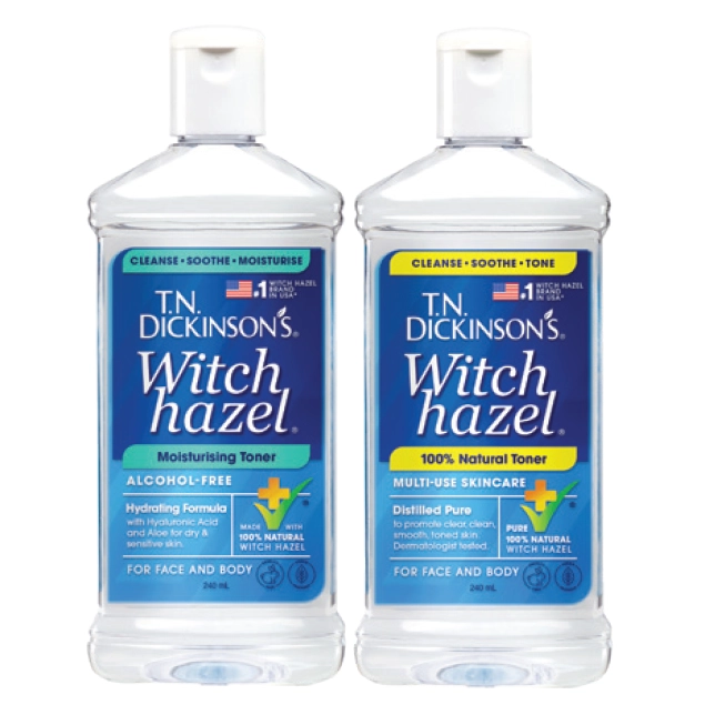 TN. Dickinson’s Witch Hazel Moisturising or Natural Toner 240ml