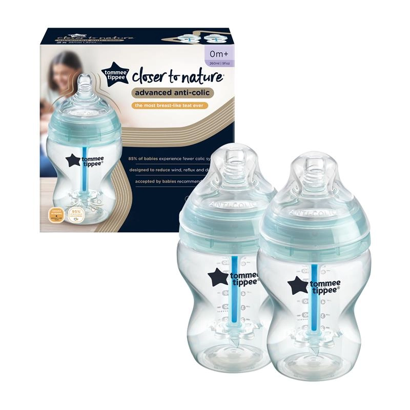 Tommee Tippee Closer to Nature Advanced Anti-colic Bottles 2x260ml