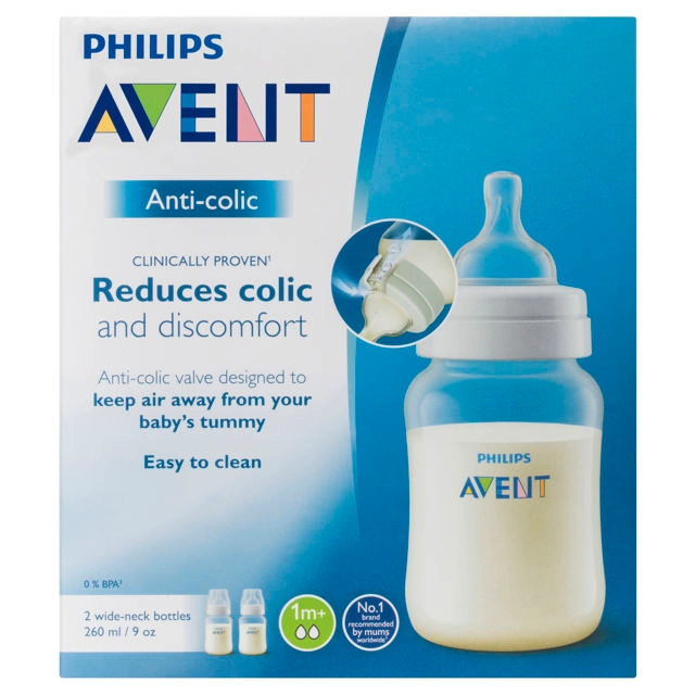 Avent Anti-Colic Feeding Bottle 260ml - 2 pack