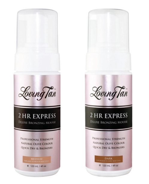 Loving Tan 2 Hour Express Medium or Dark Bronzing Mousse 120ml