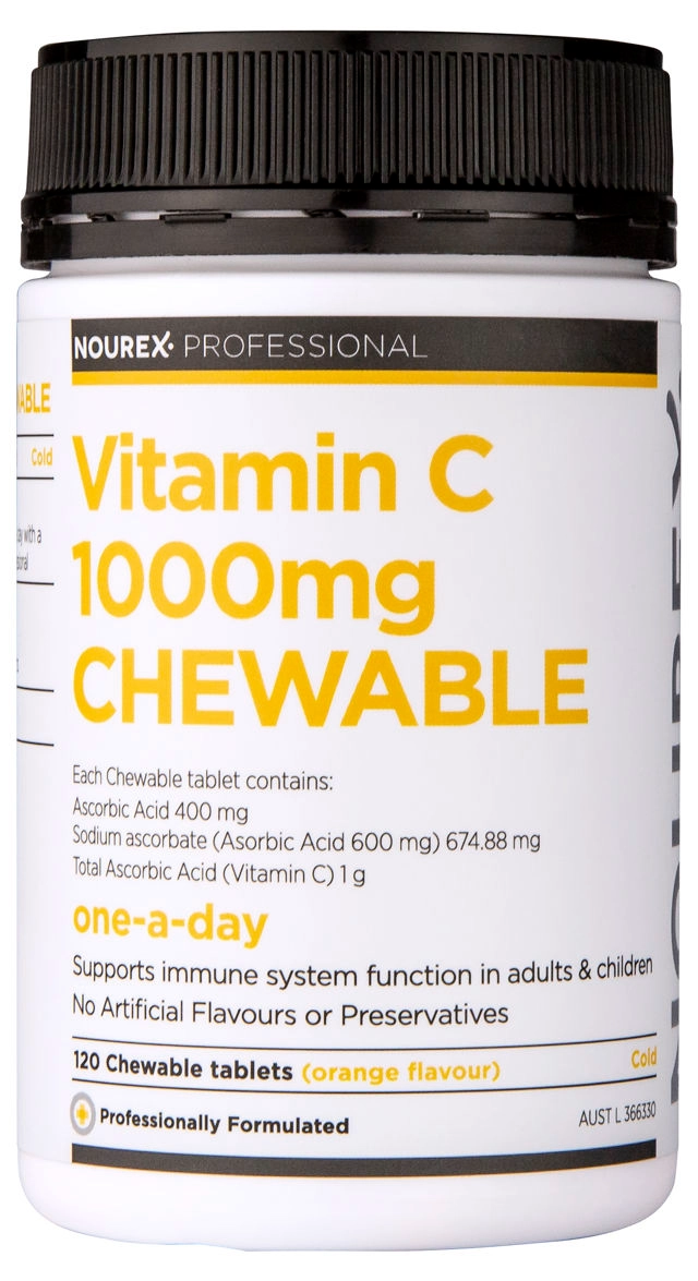 Nourex Professional Vitamin C 1000mg 120 chewable tablets