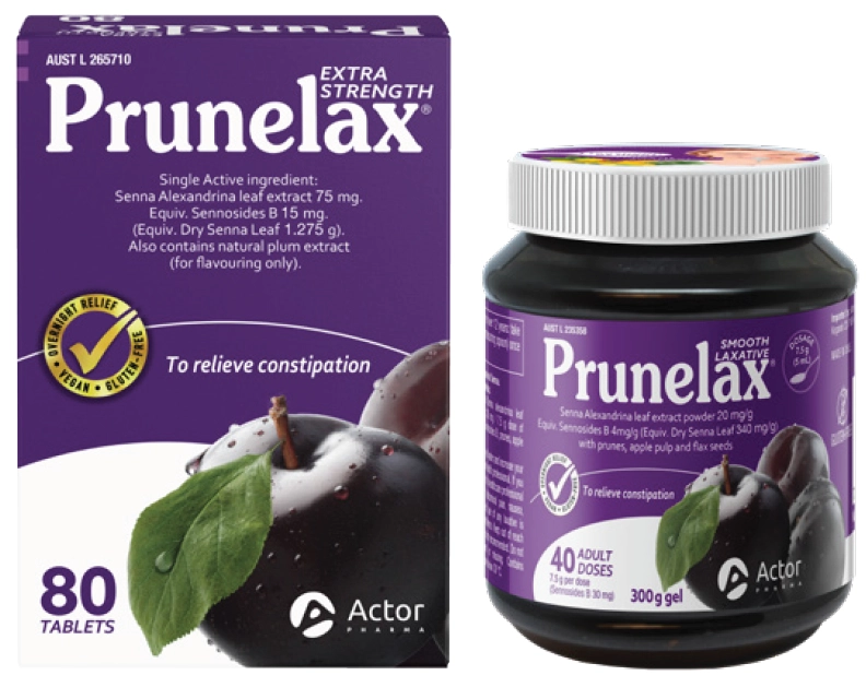 Prunelax Extra Strength Laxative 80 tablets or Smooth 300g