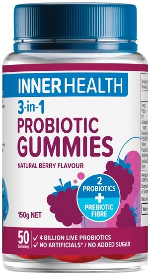 Inner Health 3-in-1 Probiotic Gummies 50 Gummies