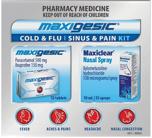 Maxigesic Cold & Flu Sinus & Pain Kit