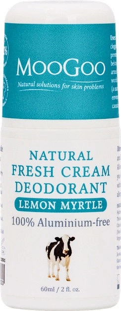 NEW MooGoo Natural Fresh Cream Deodorant Lemon Myrtle 60mL