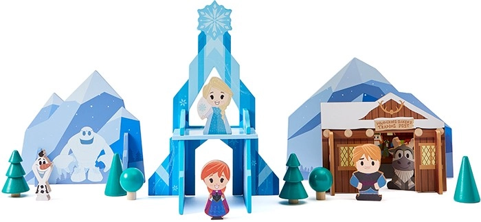 22 Piece Disney Wooden Toys Frozen Castle Set