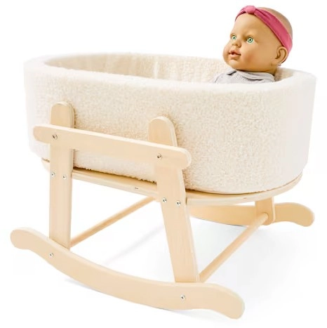 3 Piece Wooden Boucle Bassinet