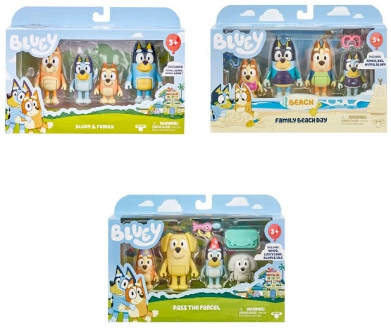 4 Pack Bluey S9 Figures - Assorted