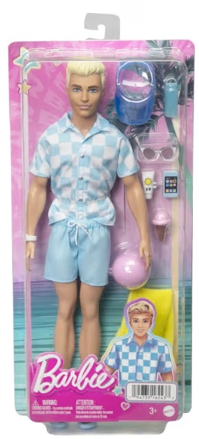 Barbie Ken Doll with Beach-Themed Accessories Playset