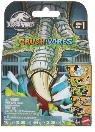 Jurassic World Crushivores Unboxing Mini Dinosaur - Assorted