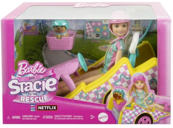 NEW Barbie and Stacie to the Rescue Go-Kart Playset