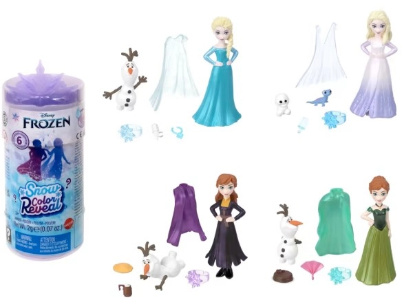 NEW Disney Frozen Snow Color Reveal Doll - Assorted