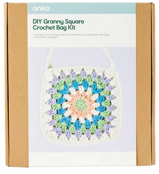 NEW DIY Granny Square Crochet Bag Kit