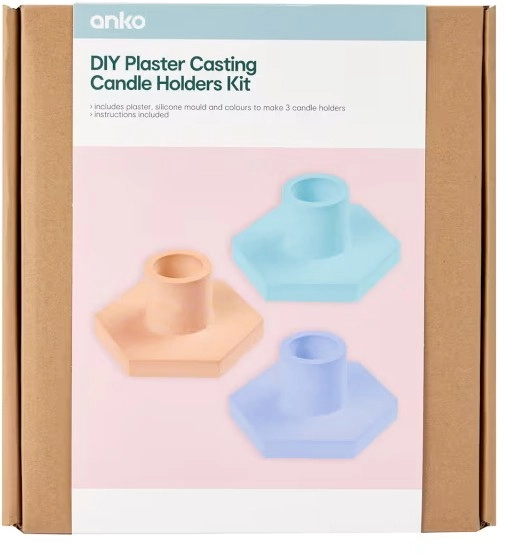 NEW DIY Plaster Casting Candle Holders Kit