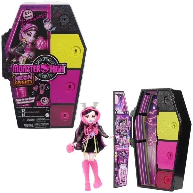 NEW Monster High Skulltimate Secrets Neon Frights Draculaura Doll