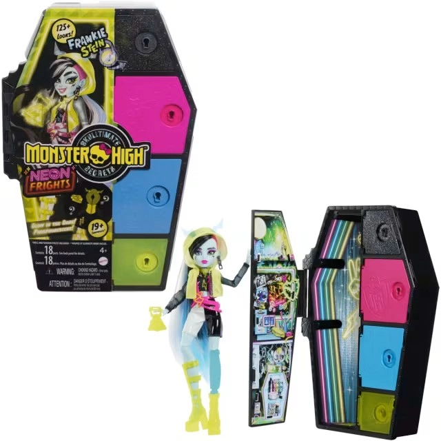 NEW Monster High Skulltimate Secrets Neon Frights Frankie Stein Doll