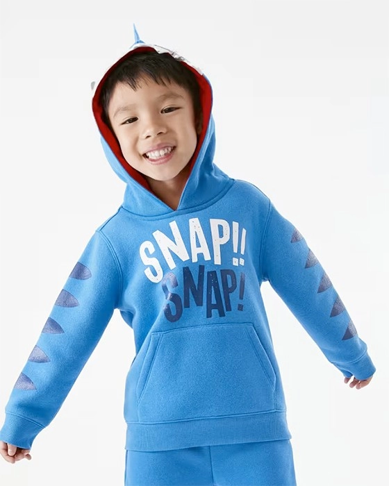 NEW Novelty Shark Pull Over Hoodie