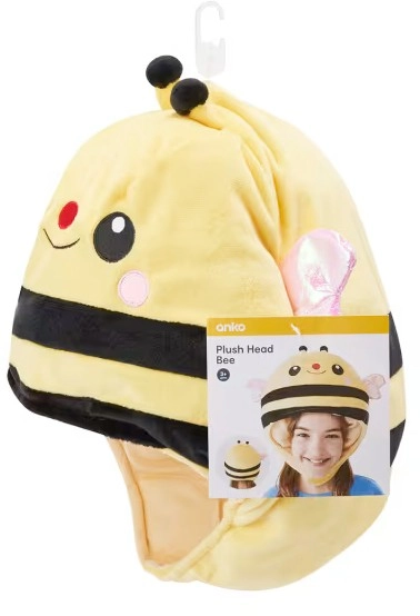 Plush Head Mask - Bee